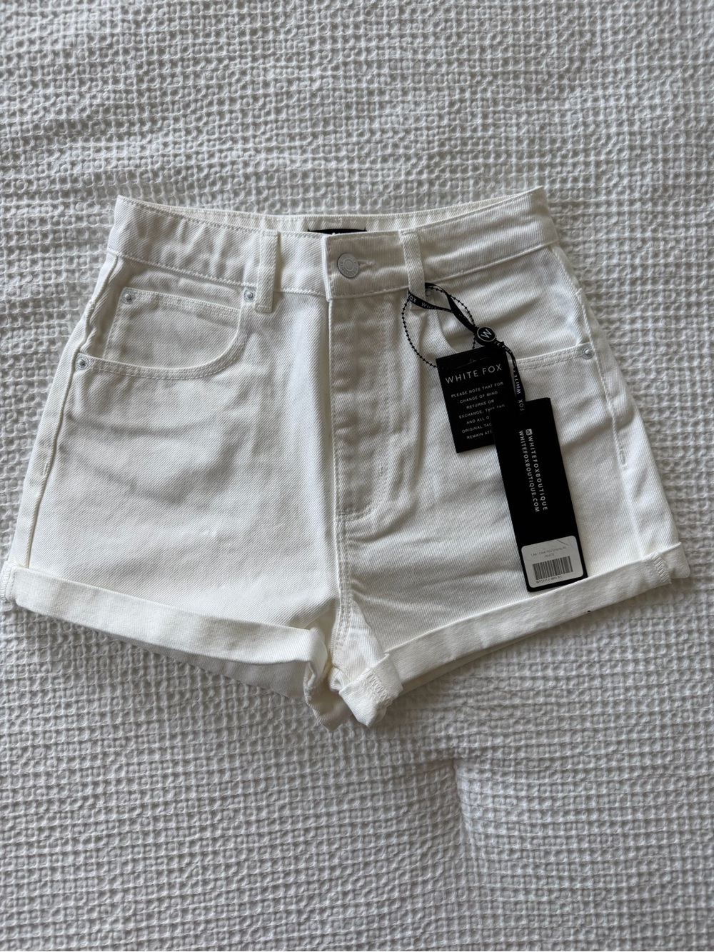 White Fox Boutique High-Rise Jean Shorts
